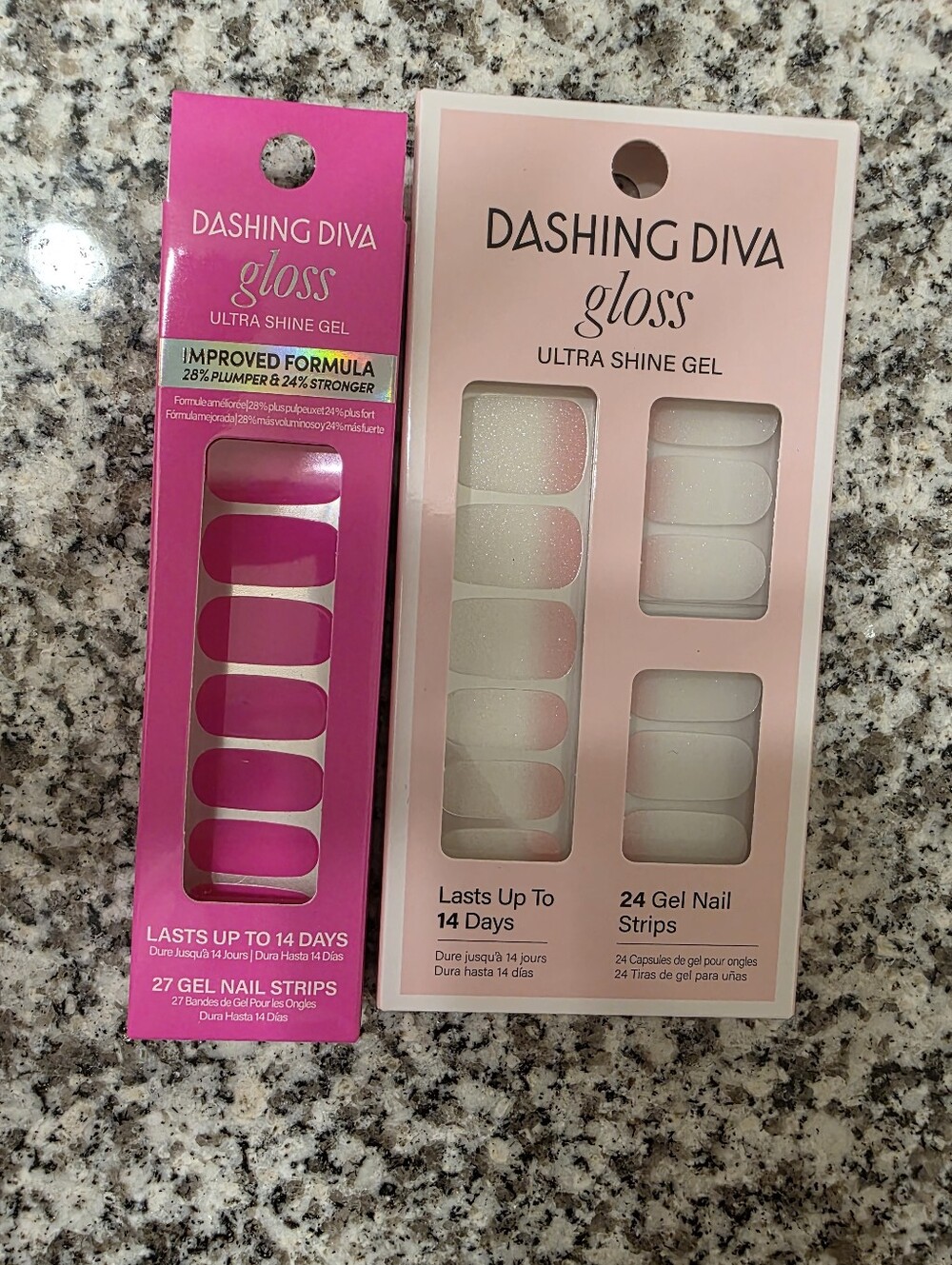 Dashing Diva Pink and Light Pink Gel Nail Strips Pack
